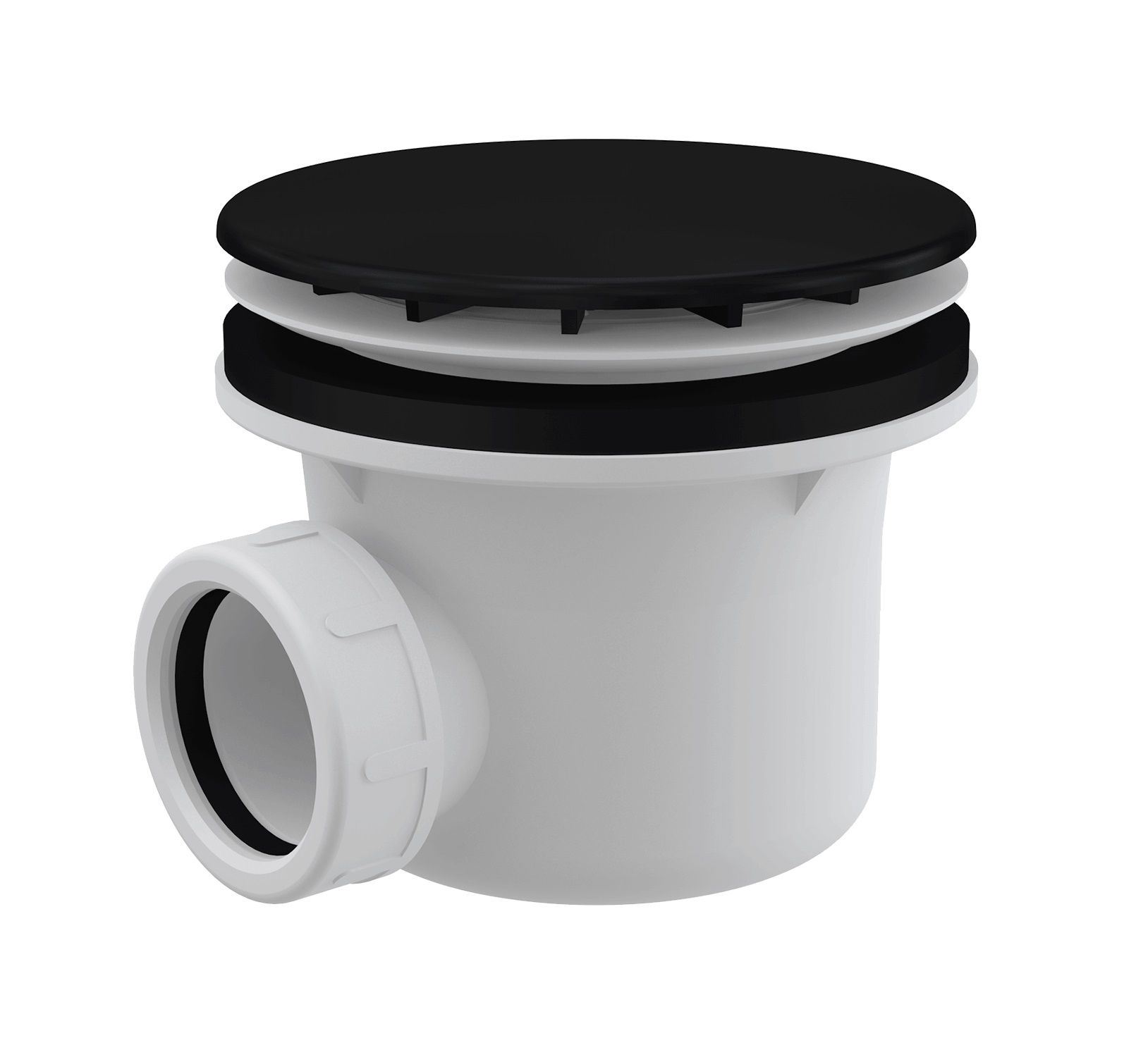 Alcadrain Sifón pre sprchové vaničky s odtokovým otvorom 90 mm, čierny A49BLACK