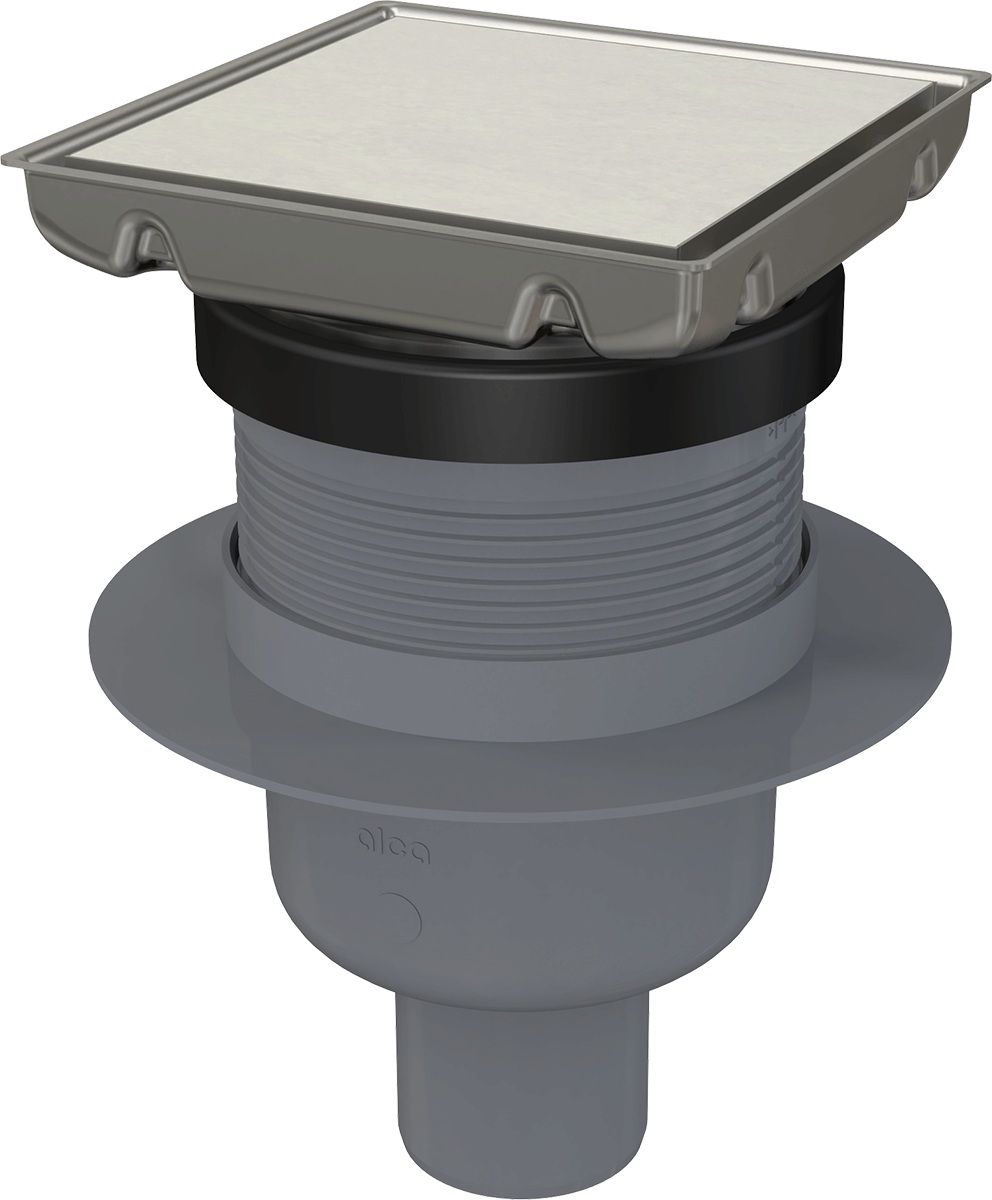 Alcadrain Podlahová výpusť 13x13 cm Smart rovný, nerezová oceľ APV240S