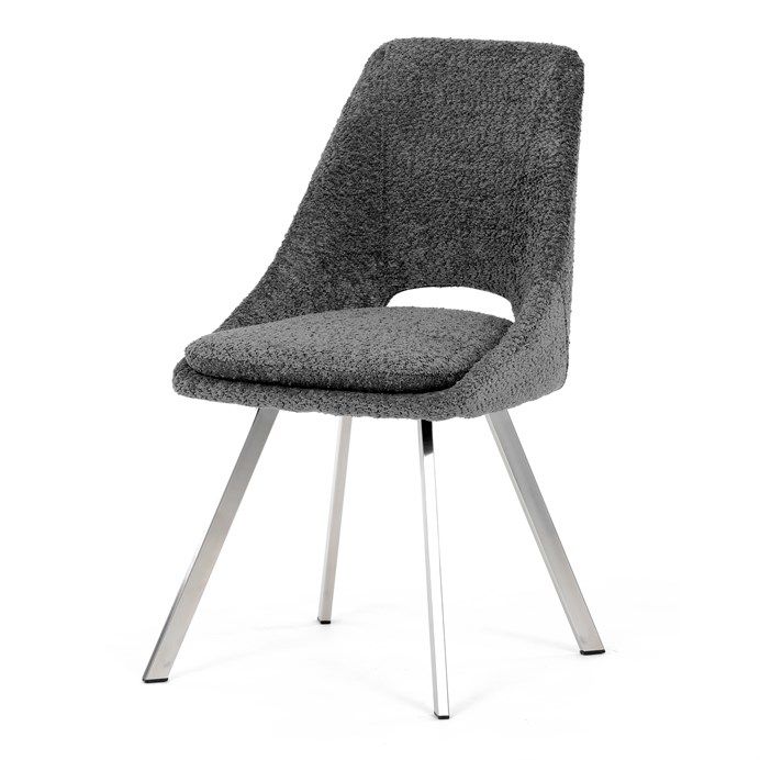Autronic Partitura DCL-W1174GREY2 Židle jídelní, látka bouclé, sivá