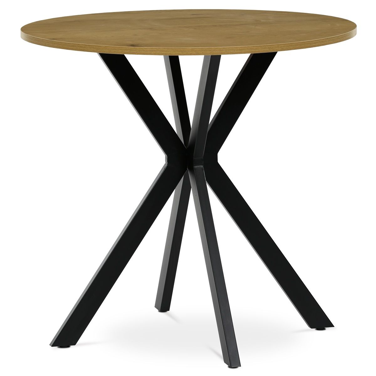 Autronic Twist HT-F4108OAK Okrúhly jedálenský stôl 80x80 cm, divoký dub