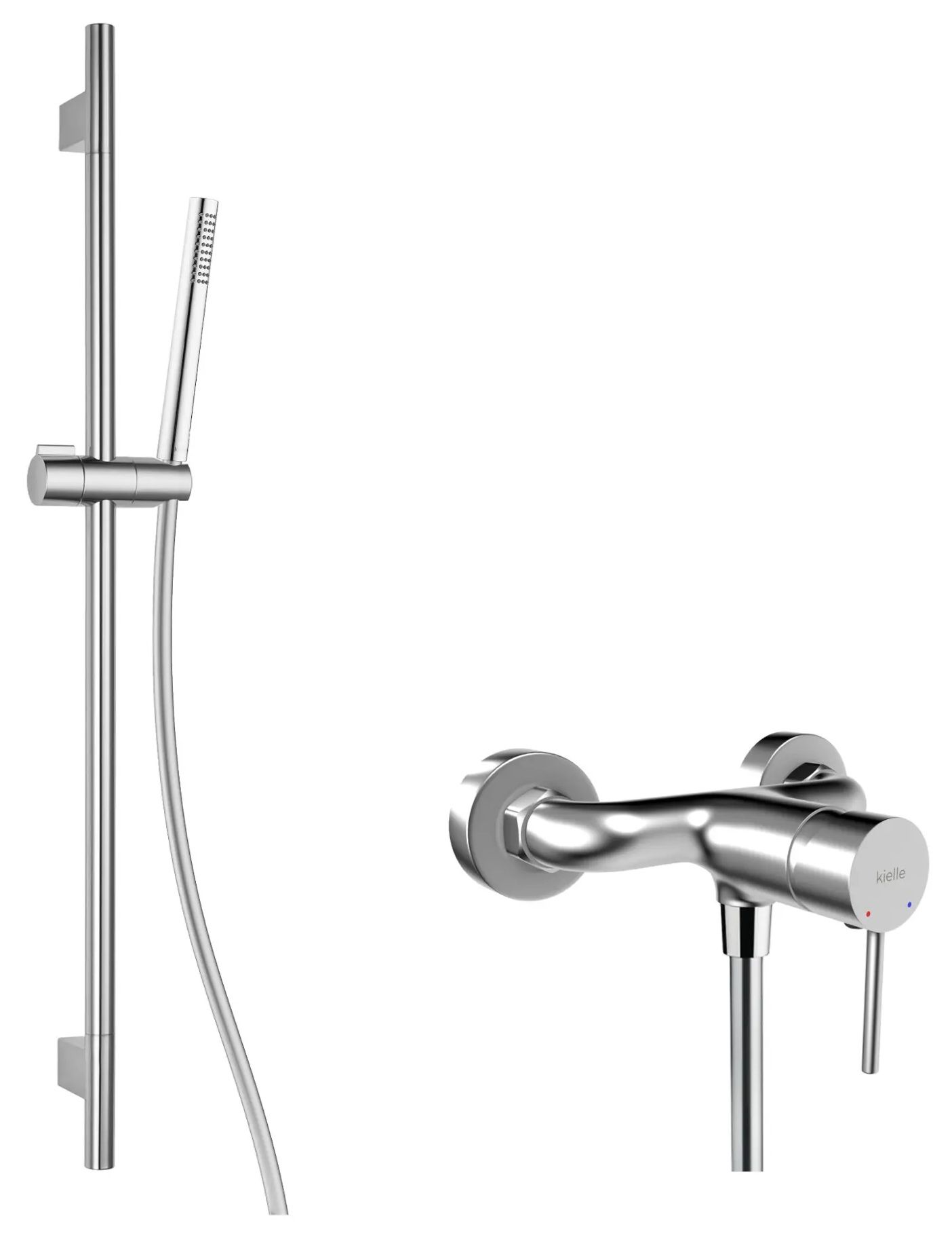 kielle Oudee Sprchový set s batériou, EcoSpare, chróm 20602SN20