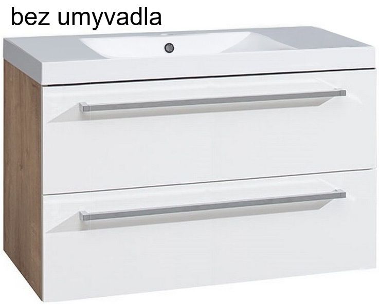 EBS Pure Umývadlová skrinka 101 cm, biela/dub