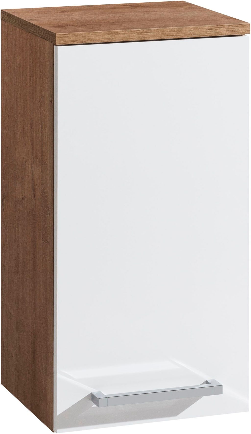 EBS Pure Horná skrinka 63x33 cm, biela/dub Ribbeck, pravá