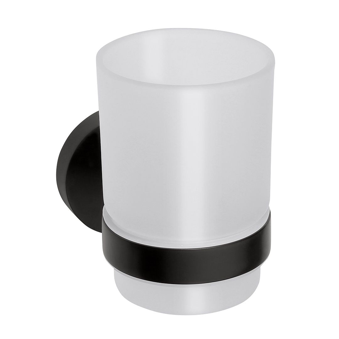 EBS Urban Round Black držiak na kefy, čierna podložka
