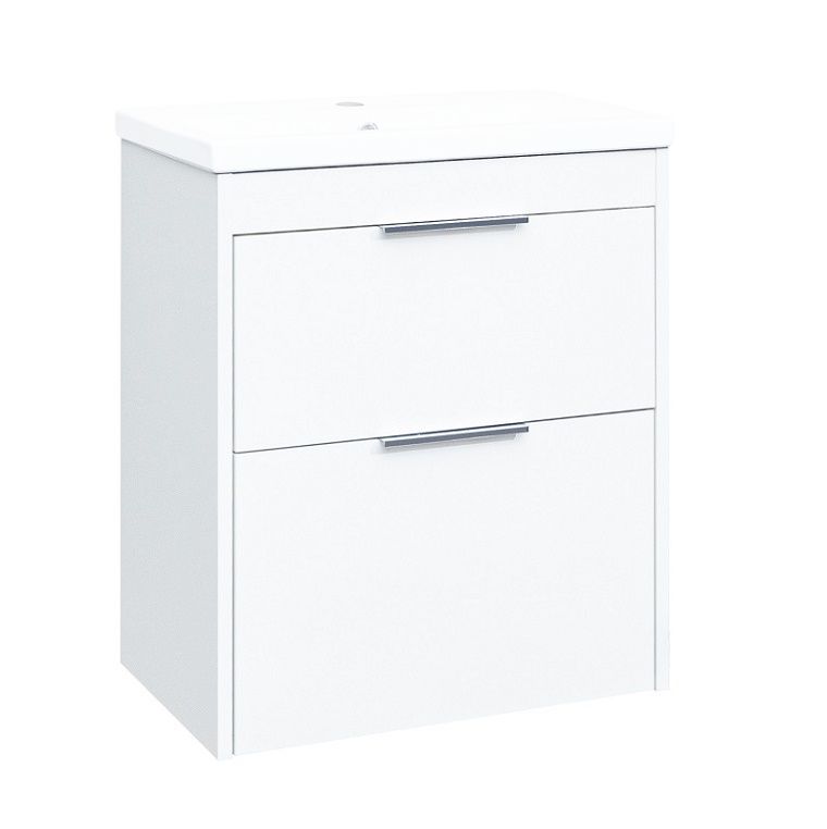 EBS City skrinka pod umývadlo 61 cm, biely lesk
