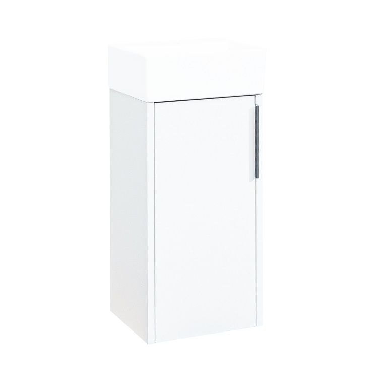 EBS City skrinka pod umývadlo 33 cm, biely lesk