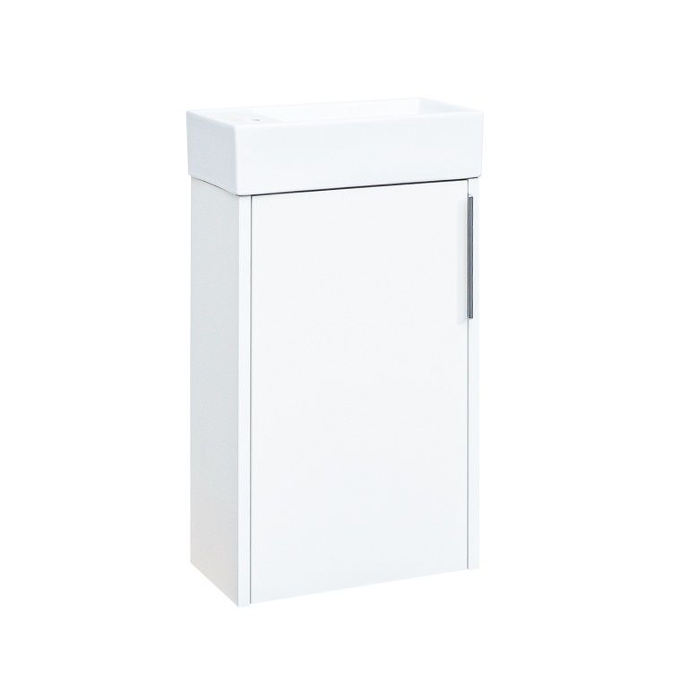 EBS City Skrinka + umývadlo 41 cm, biely lesk
