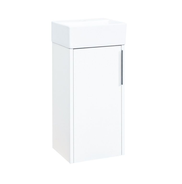 EBS City Skrinka + umývadlo 33 cm, biely lesk