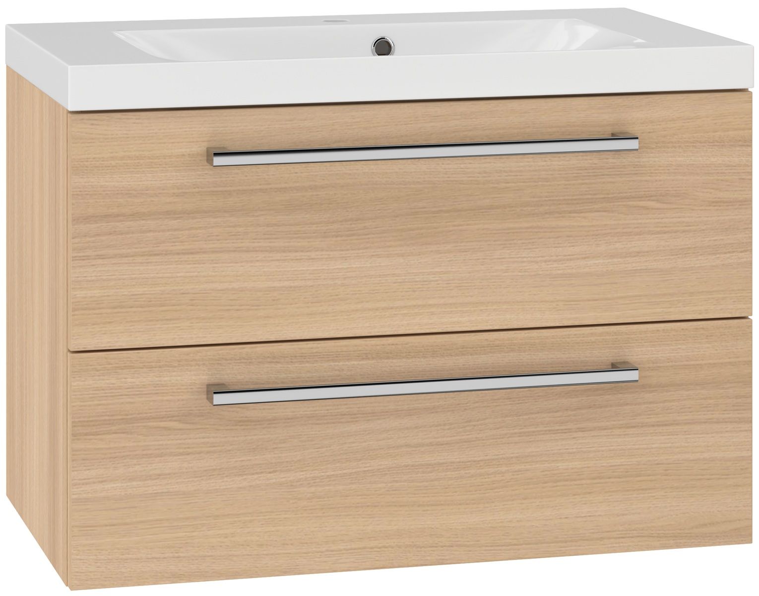 EBS Pure Skrinka s umývadlom 81 cm, dub sand barbera