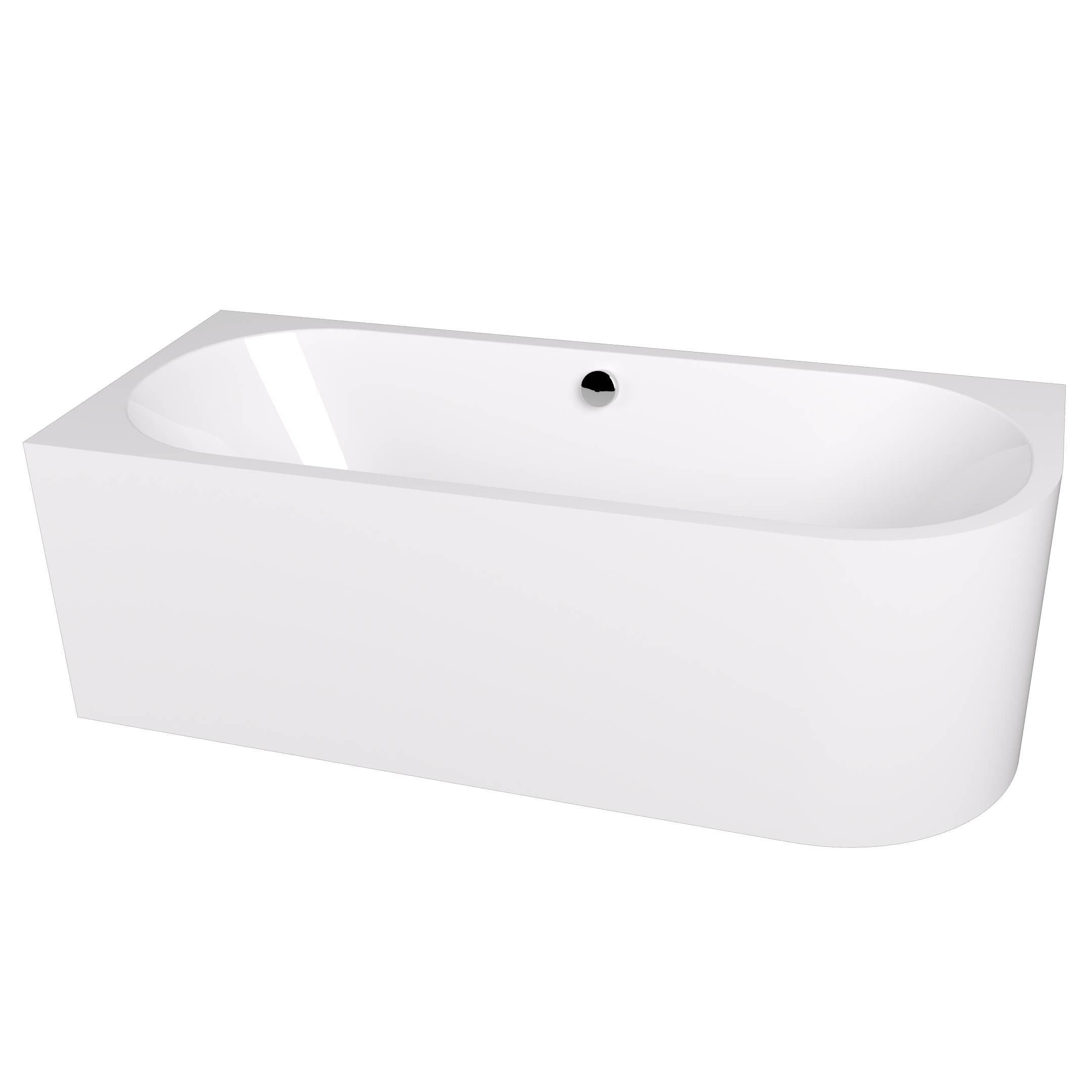 EBS Velvet Asymetrická vaňa 170x75 cm, ľavá, biela VELVET170L