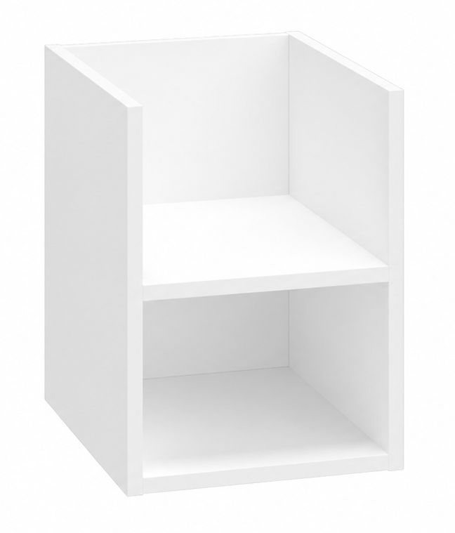 EBS Kuba Regálová skrinka 40 cm, biela lesklá KUBAR40B