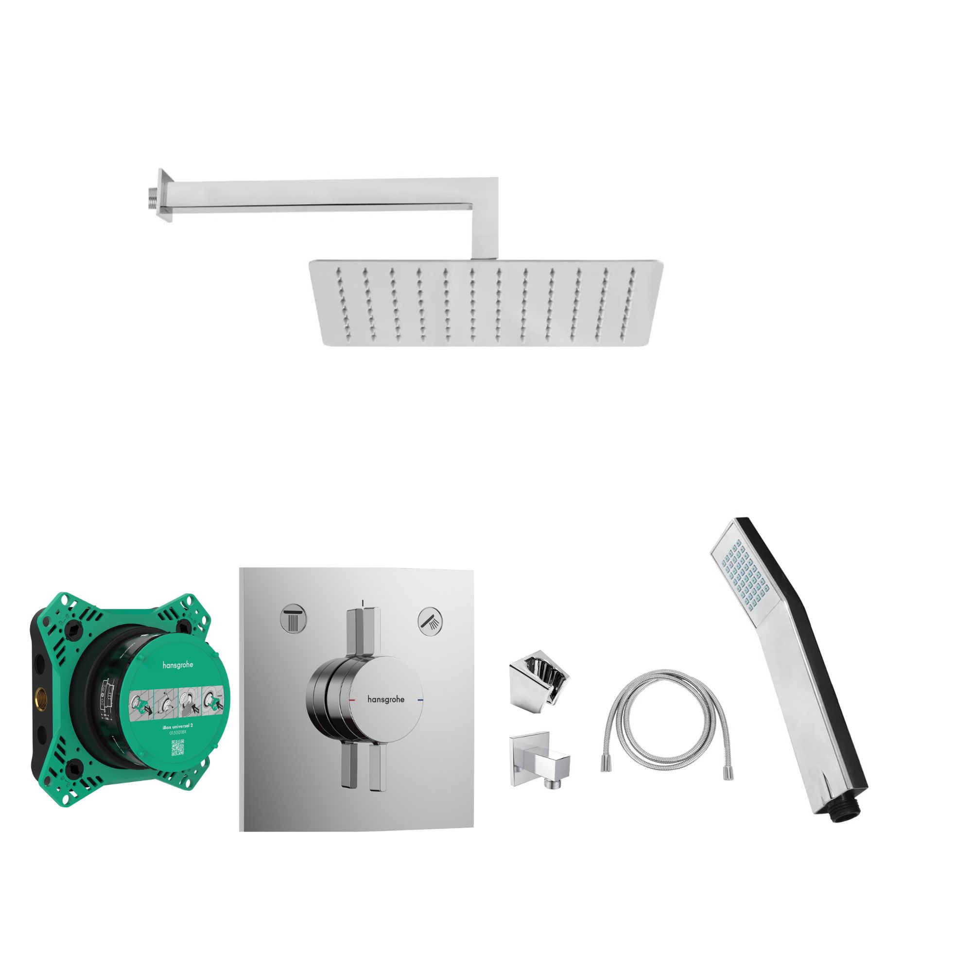 Senesi Sprchový komplet s baterií a tělesem Hansgrohe, příslušenství EBS, chrom SHE0016