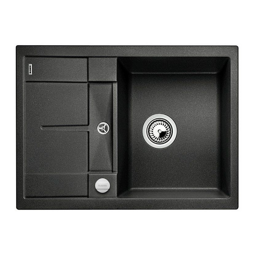 Granitový drez Blanco Metra 45 S Compact s odkapávačom, obojstranný, 68x50 cm, antracit 519572
