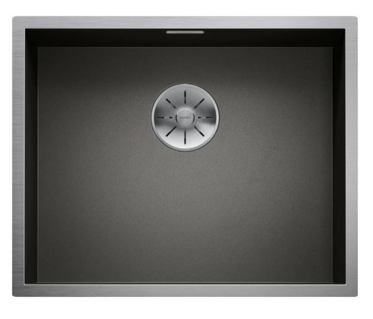 Blanco Zerox 500 U InFino Dark Steel Nerezový drez bez odkvapkávača, 50x44cm, spodný, 526243