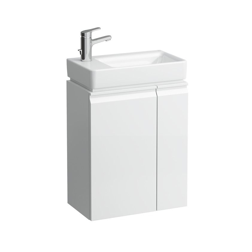 Laufen Pro S Skrinka pod umývadlo 47 cm, závesy dverí vľavo, biela lesklá H4830010954751
