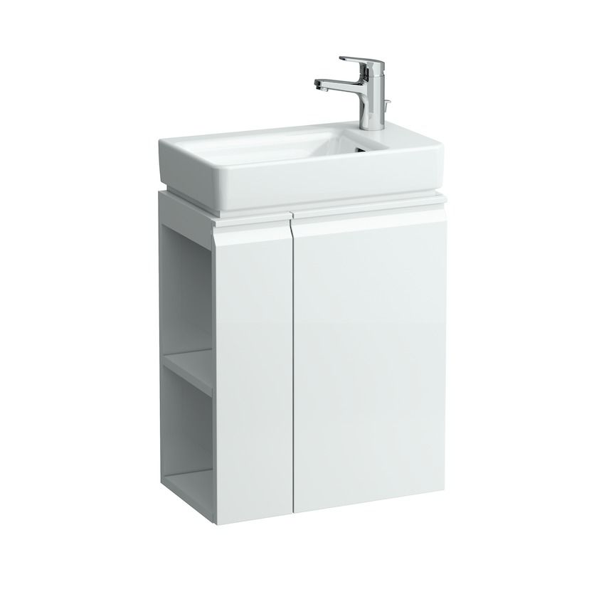 Laufen Pro S Skrinka pod umývadlo 47 cm, závesy dvierok vpravo, biela lesklá H4830020954751