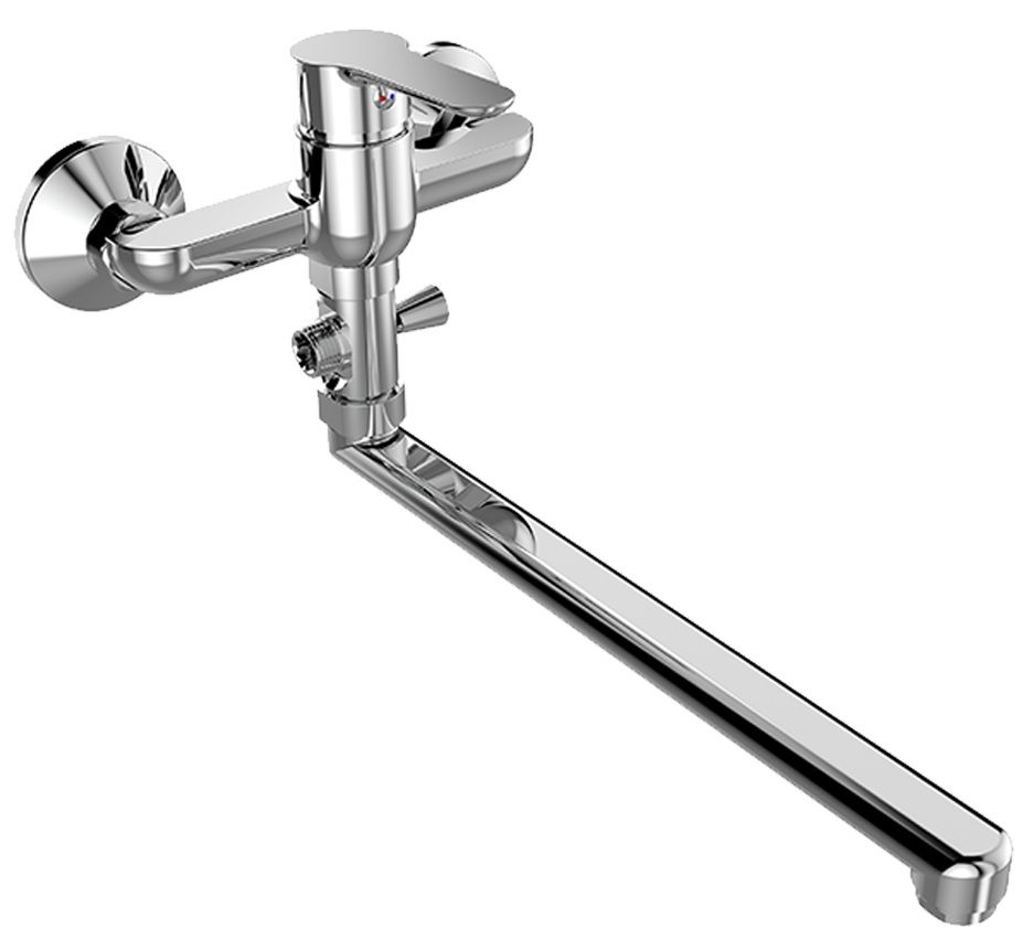 Mereo Zuna Nástenná batéria do bytového jadra, rozteč 15 cm, s ramienkom 30 cm, chróm CB60204Z