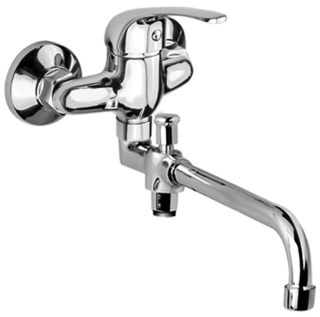 Mereo Lila Nástenná batéria do bytového jadra, rozteč 10 cm, s ramienkom 33 cm, chróm CBEE602A03