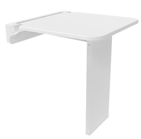 Mereo Sedátko do sprchy s podpěrnou nohou, duroplast, bílé CSS121P