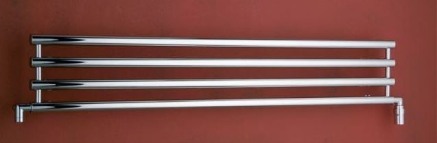 PMH Rosendal RLSS Radiátor pre vykurovací systém 95x26,6cm, horizontálny, brúsená nerezová oceľ