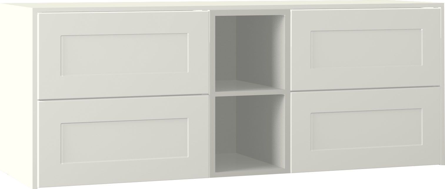 EBS Lana Umývadlová skrinka s hornou doskou 153,2 cm, biela matná, LANARU150B