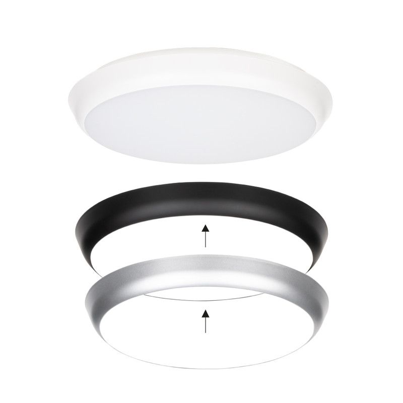 McLED Calvia 30 ML-411.012.42.0 Nástenné, stropné LED svietidlo 35 cm s dekoratívnymi obrubami biela, čierna, strieborná