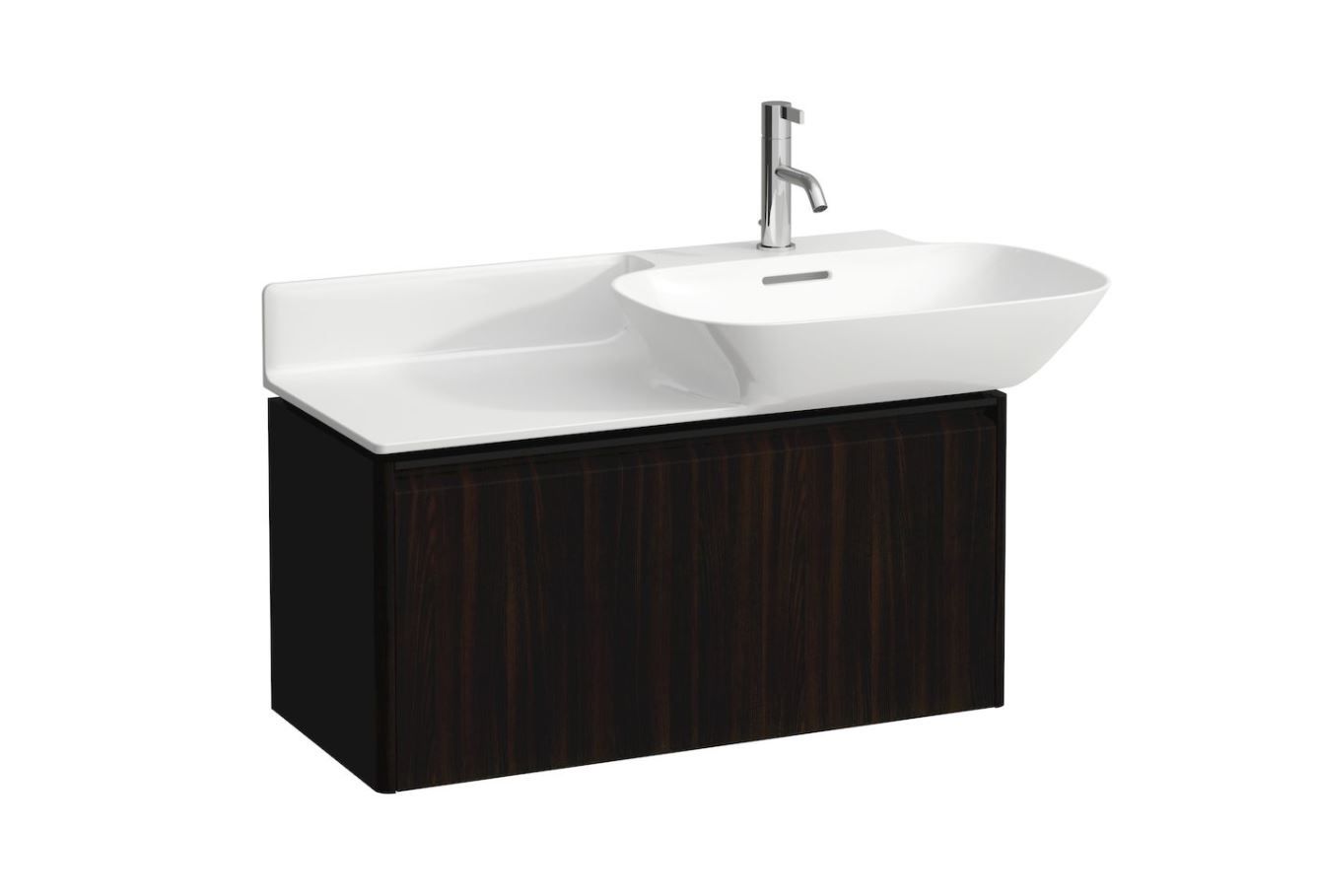 Laufen Základná skrinka pod umývadlo 76,9 cm, tmavohnedý jilm - tmavý hliníkový držiak H4030031102631