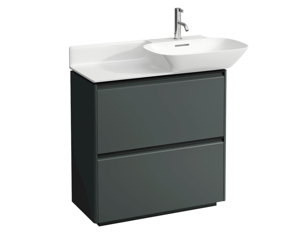 Laufen Základná skrinka pod umývadlo 76,9 cm, sivá prevádzka - držiak v tmavom hliníku H4030041102661