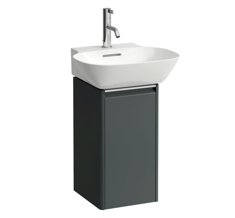 Laufen Spodná skrinka pod umývadlo 27,7 cm, závesy vpravo, sivá prevádzka H4030121102661