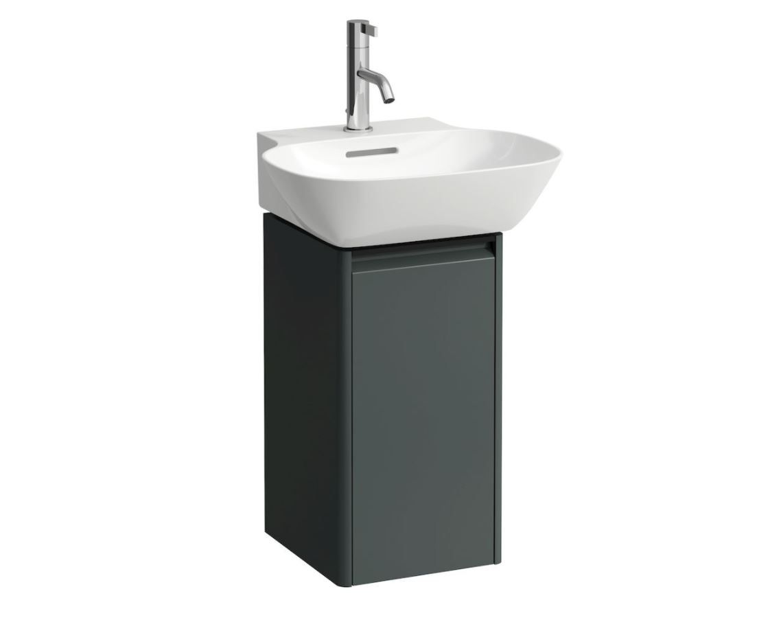 Laufen Spodná skrinka pod umývadlo 27,7 cm, závesy vľavo, sivá prevádzka H4030131102661