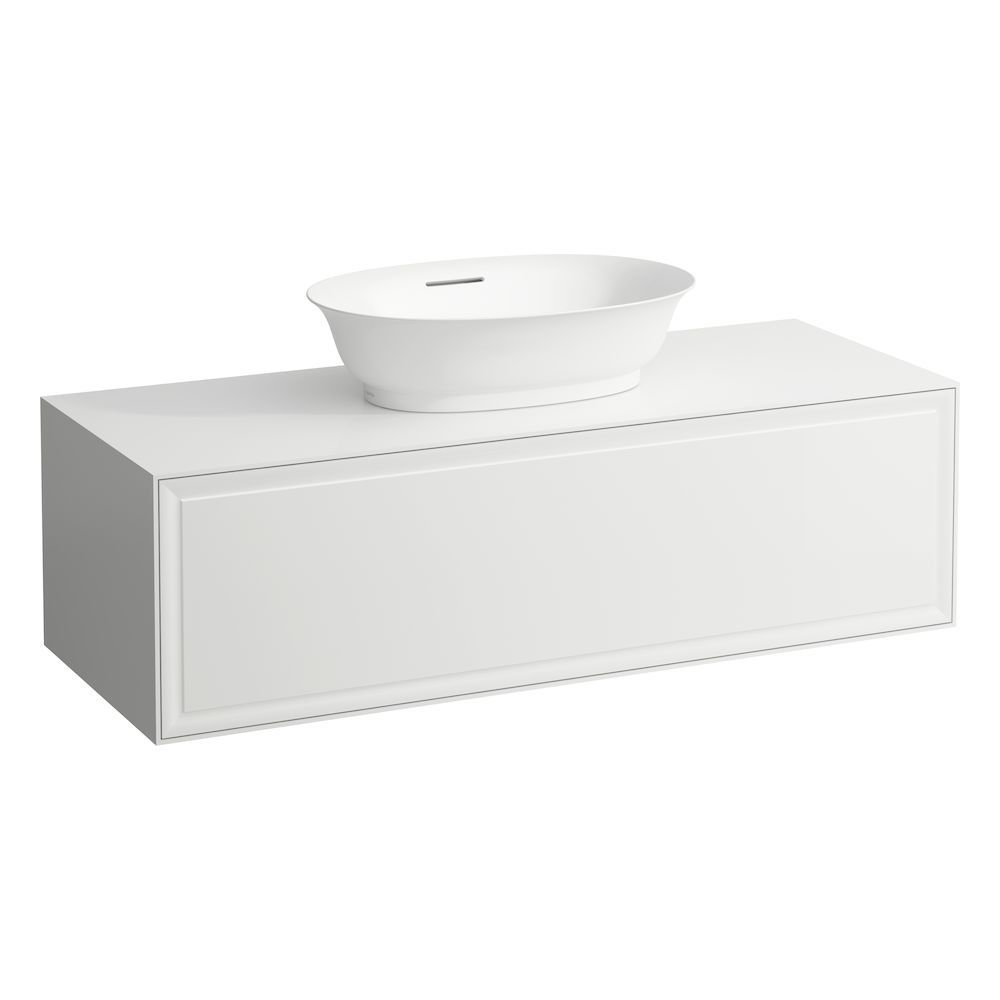 Laufen Skrinka pod umývadlo New Classic 120 cm s 1 zásuvkou, s výrezom, biela matná H4060210851701