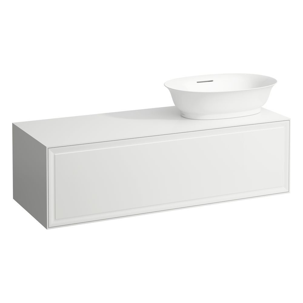 Laufen Skrinka pod umývadlo New Classic 118 × 45 × 35 cm s 1 zásuvkou, s výrezom vpravo, biela matná H4060820851701