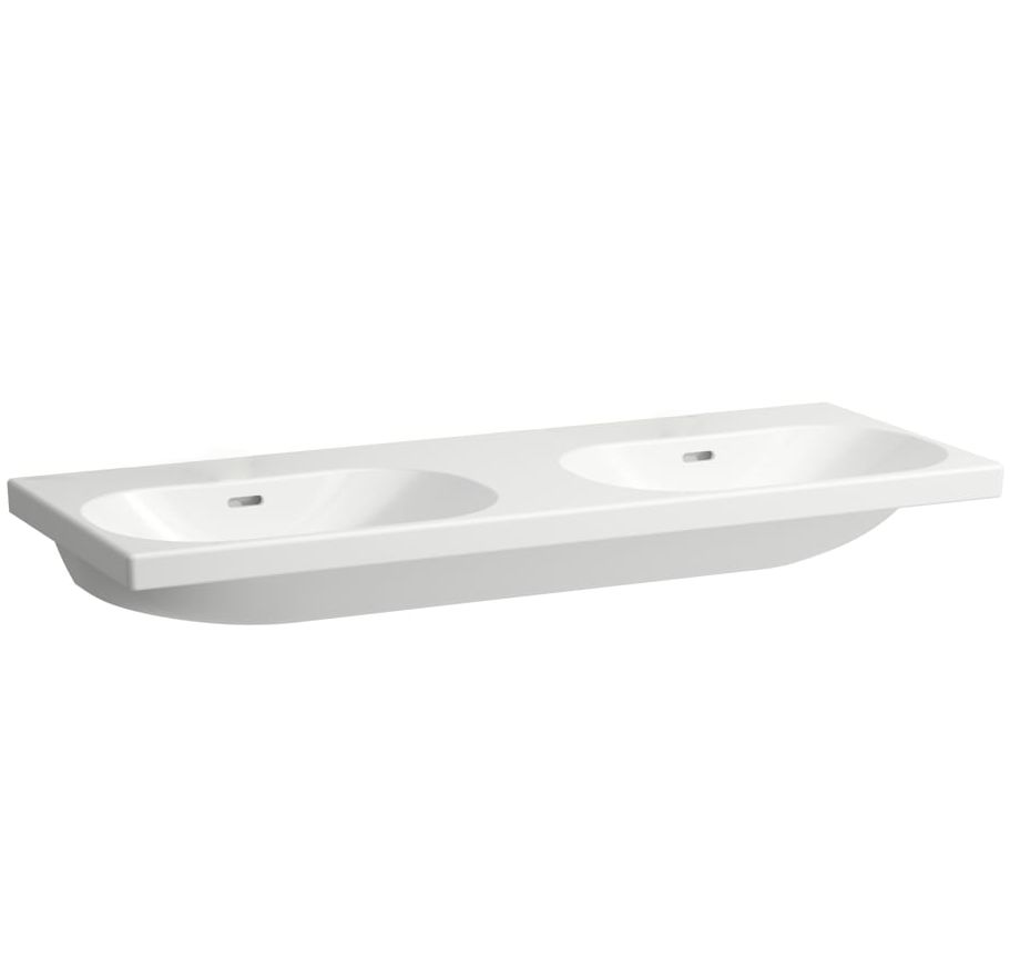 Laufen Lua Dvojité umývadlo 120 x 46 cm bez otvoru, LCC biela H8140814001091