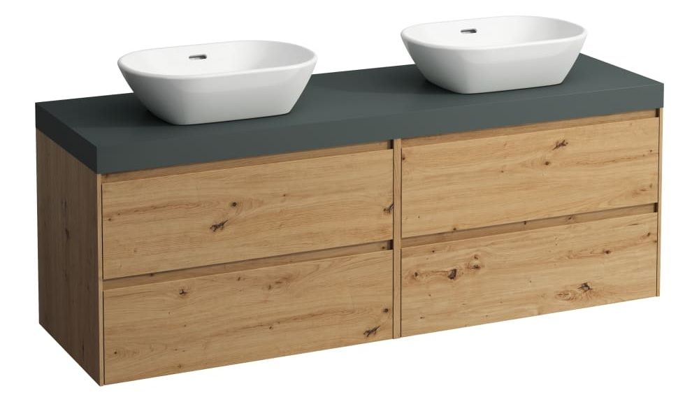 Laufen Lani Umyvadlová skříňka s deskou, se 4 zásuvkami, 160cm, divoký dub H4055941122671