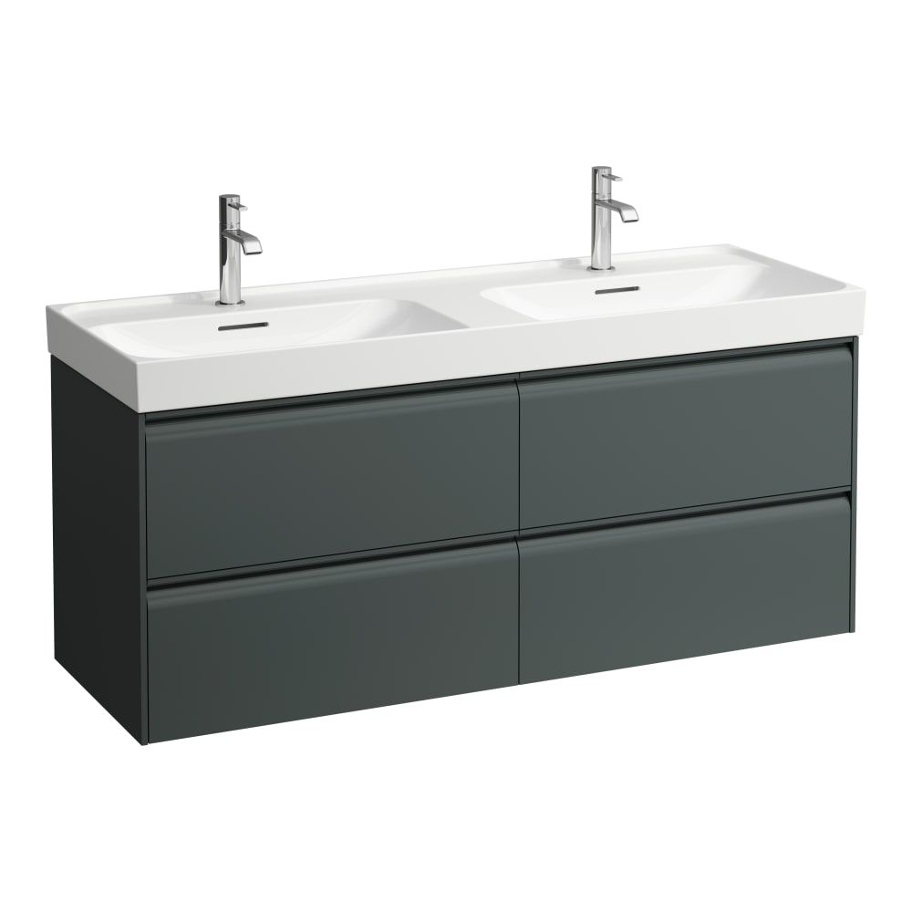 Laufen Skrinka s umývadlom Meda 128 cm, sivá prevádzka H4216440112661