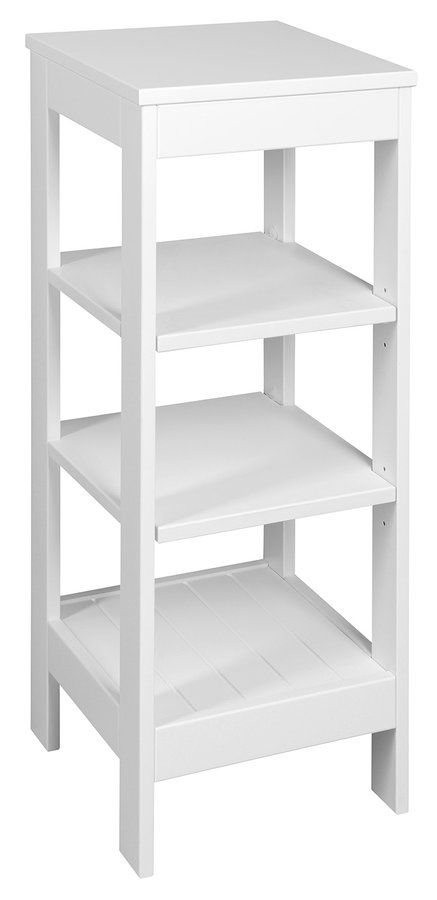 Aqualine Etide Regál 36x86x36 cm, biely mat ET086