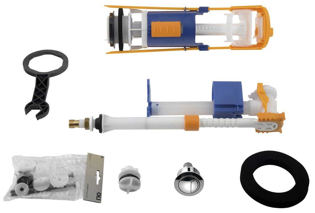 Kerasan Energeticky úsporný splachovací mechanizmus pre WC kombi, chróm 750990