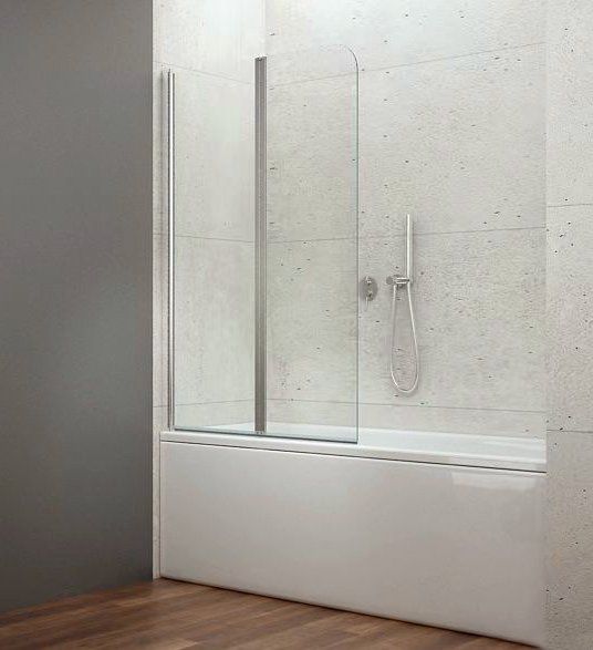 Aqualine Wila Vaňová zástena 90x140 cm, skladacia, číre sklo/chróm AQ5742
