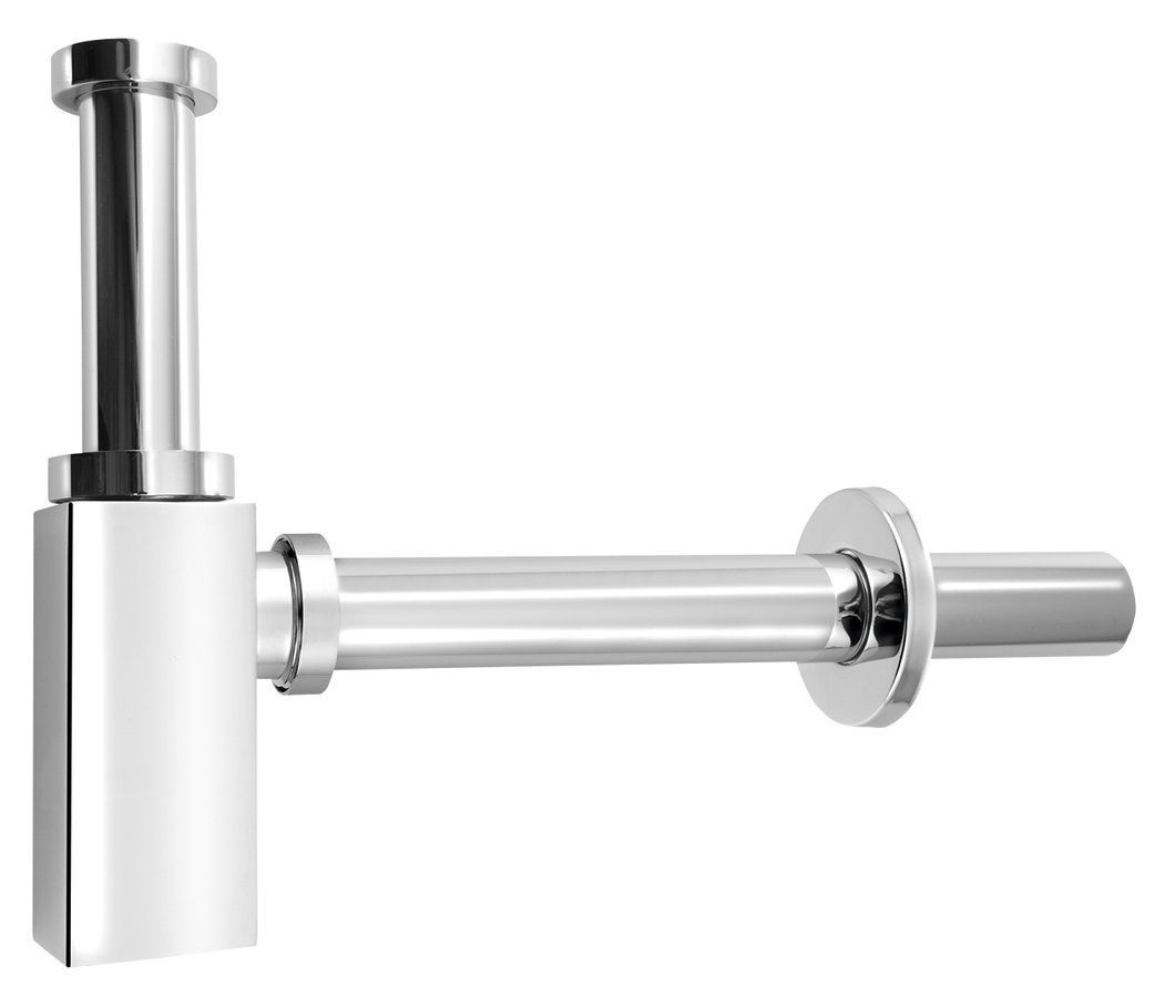 Aqualine umývadlový sifón 5/4" štvorcový, chróm CV1004