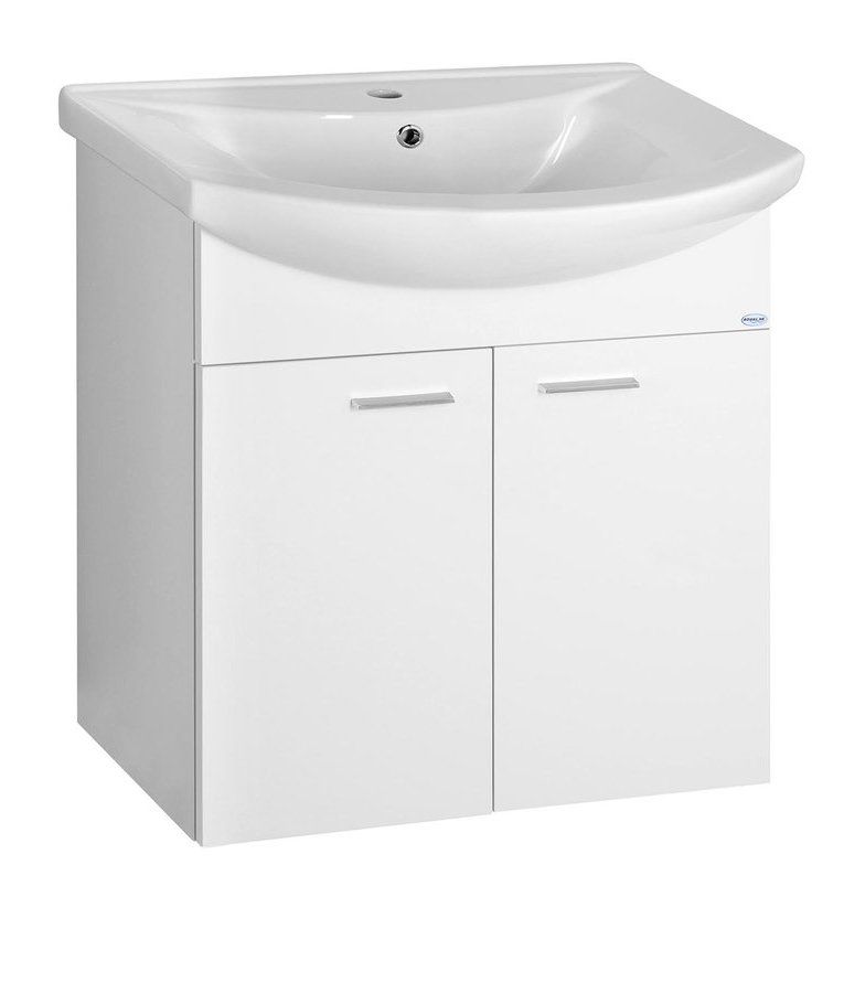 Aqualine Zoja Umývadlová skrinka 61,5x74x32 cm, biela, 2x dvierka 51063