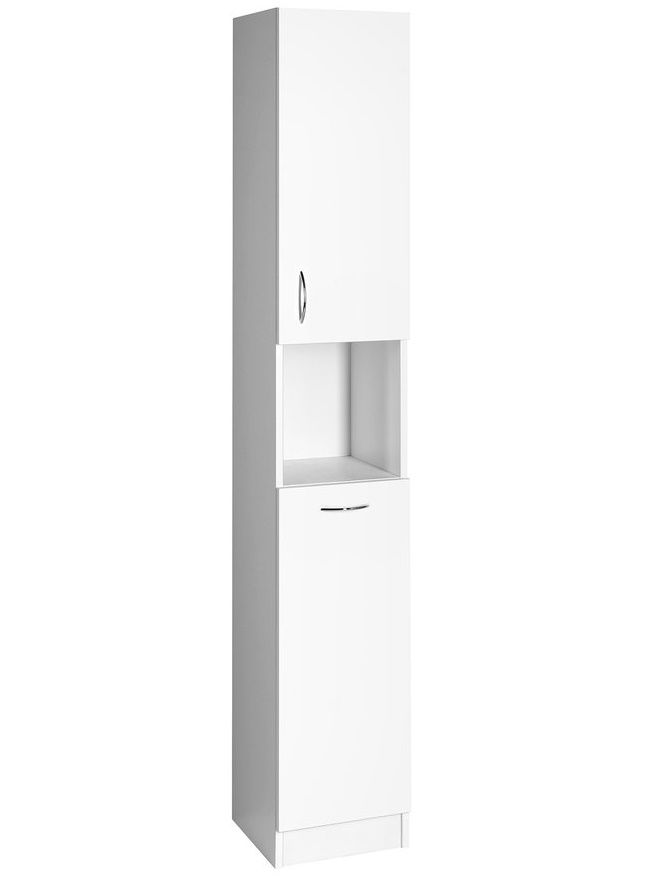 Aqualine Simplex Eco Vysoká skrinka 30 x 180 cm s košom, biela podložka SIME310