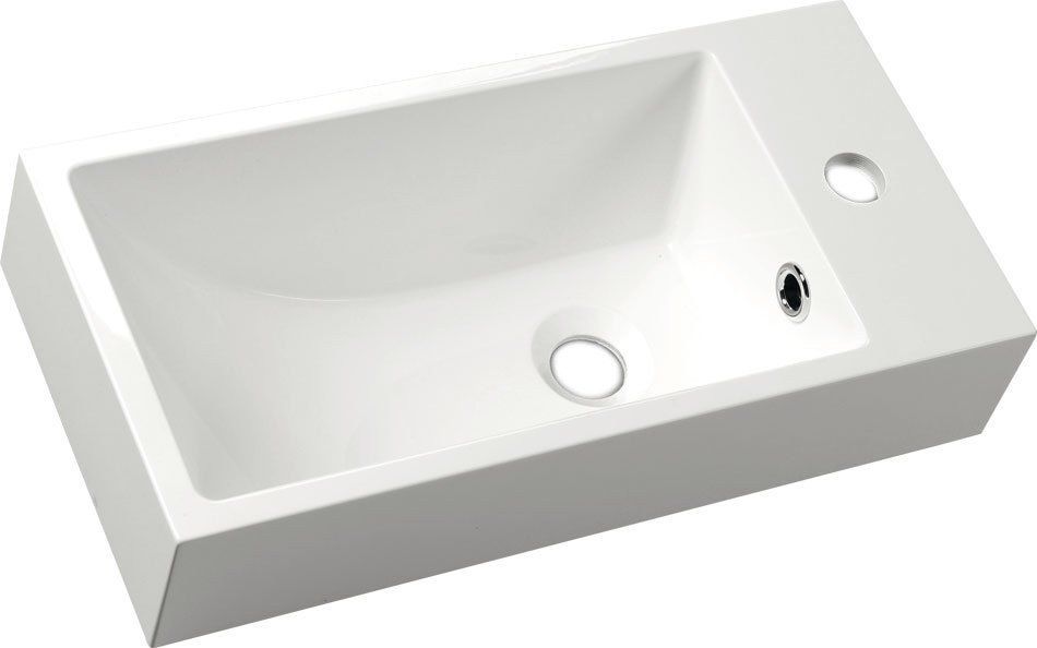 Sapho Ariana Umývadlo 50x10x25 cm, pravé - biele SM016