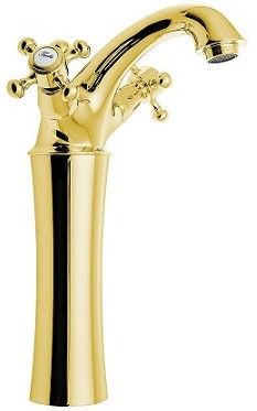 Reitano Rubinetteria Antea Vysoká umývadlová batéria s výtokom, výška 245 mm, zlatá 3175L