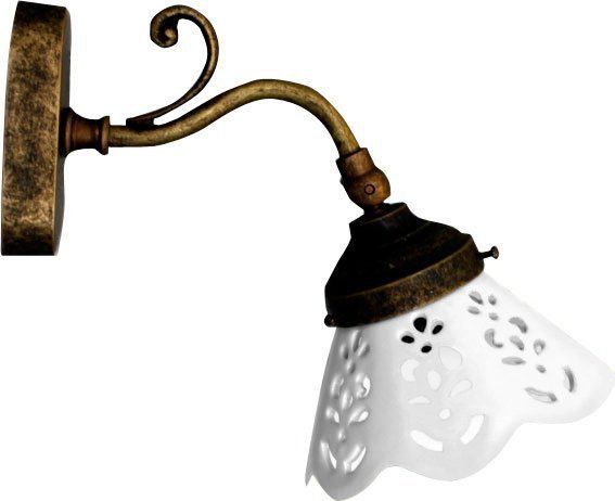 Sapho Bari MC811 Nástenné osvetlenie E14, 21 cm, keramický tienidlo, bronz