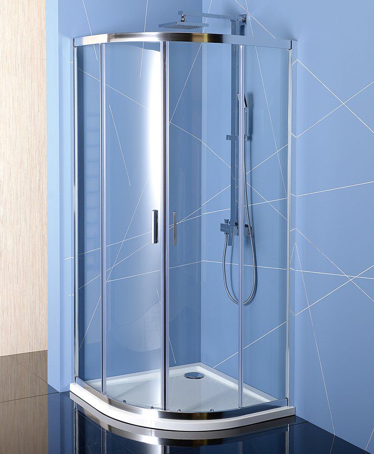 Polysan Easy Štvrťkruhový sprchový kút 80x80cm, L/R, číre sklo EL2515