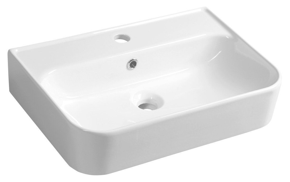 Isvea Sisstema U Keramické umývadlo 55x38 cm, biele 10PL53055