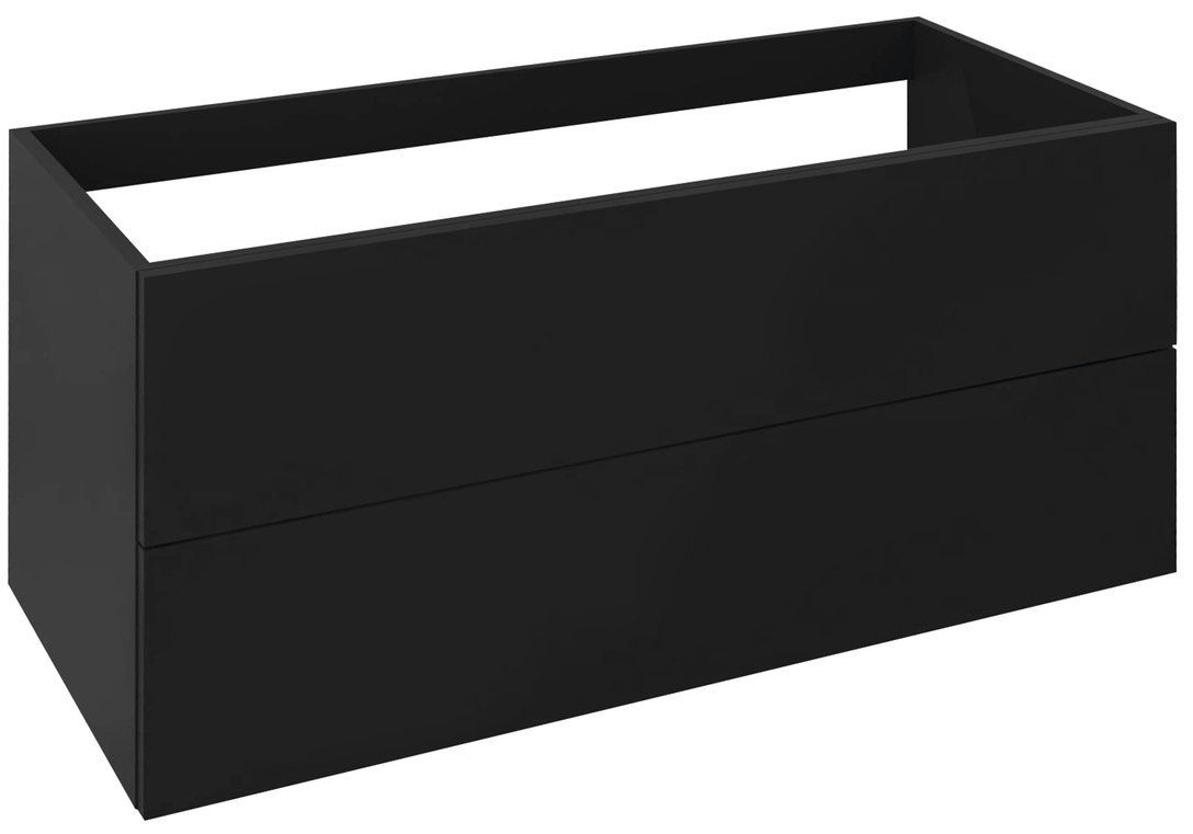 Sapho Treos Skrinka pod umývadlo 110 x 53 cm, s výrezom, matná čierna TS110-3535