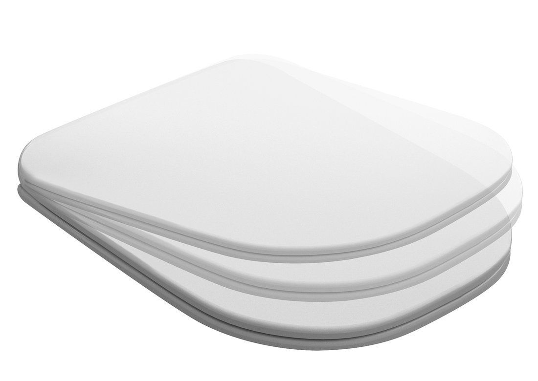 Kerasan Tribeca Záchodová doska SLIM Soft Close, biele 519101