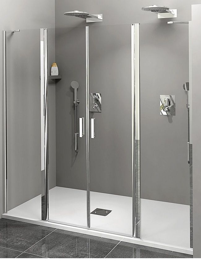 Polysan Zoom Sprchové dvere dvojkrídlové, 160 cm, chróm, číre sklo ZL1416