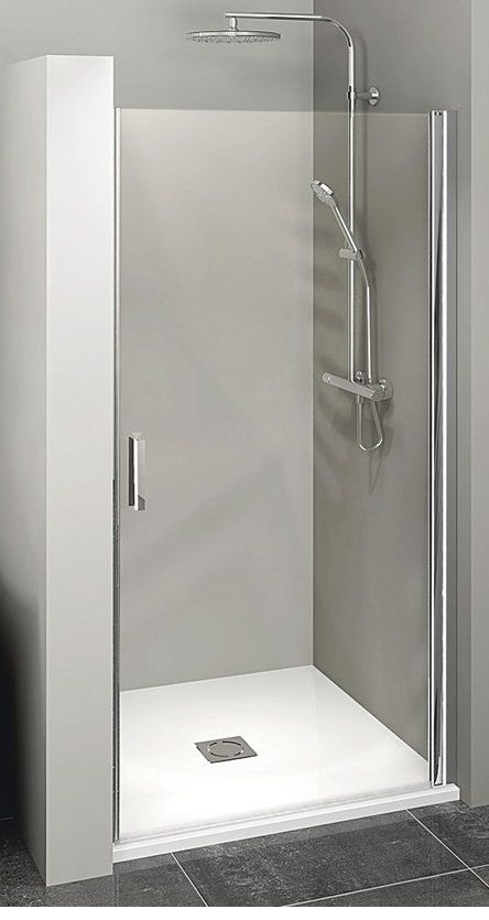 Polysan Zoom Sprchové dvere do niky, 80 cm, chróm, číre sklo ZL1280